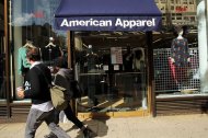 An American Apparel store in nyc. The organization filed for bankruptcy protection Monday. Picture: Spencer Platt, Getty photos