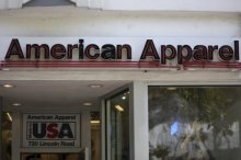 an US Apparel store logo design is pictured on a building over the Lincoln Road Mall in Miami seashore, Florida March 17, 2016. REUTERS/Carlo Allegri