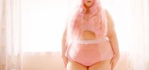 Cotton Candy Body good Blogger in Impish Lee underwear and loungewear, customizable intimates, Do-it-yourself