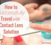 how to travel with contact lens solution
