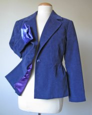 Satin liner in a purple coat