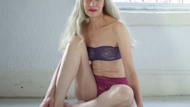 American Apparel 60 years old model
