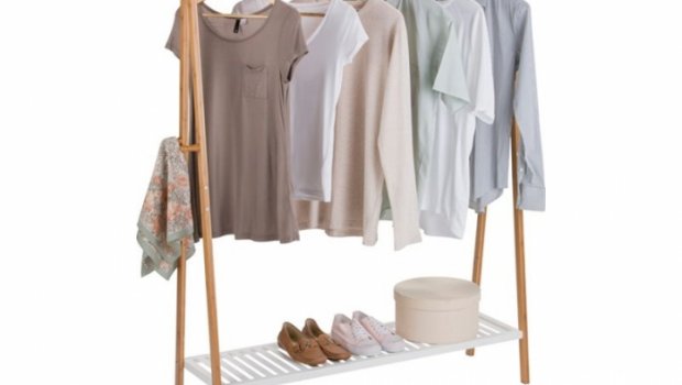 Bamboo Clothes Rail