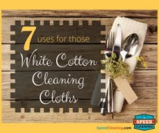 Speed Cleansing - 7 utilizes for the people white-cotton cleaning cloths
