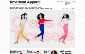 Clothing stores like American Apparel