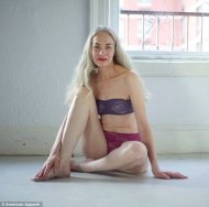 Timeless beauty: Jacky O¿Shaughnessy, a 62-year-old actress and model, appears in promotional images for US Apparel's lingerie line