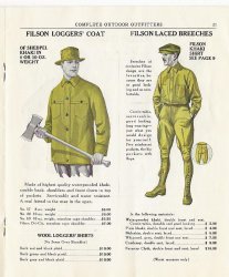 vintage filson ad advertisement loggers coat laced breeches