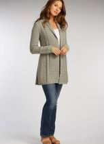 Womens undyed gray alpaca Long Shawl Cardigan by Indigenous